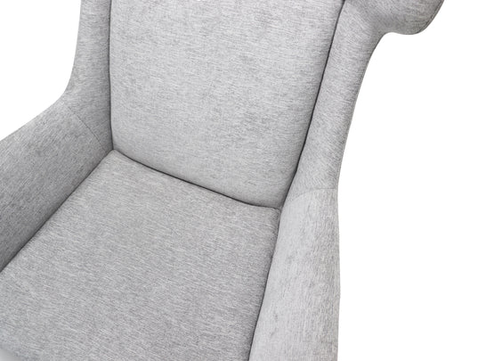 Solypac Fabric Wingback Chair - Light Grey Lounge Chair Rline-Local   