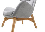 Solypac Fabric Wingback Chair - Light Grey Lounge Chair Rline-Local   