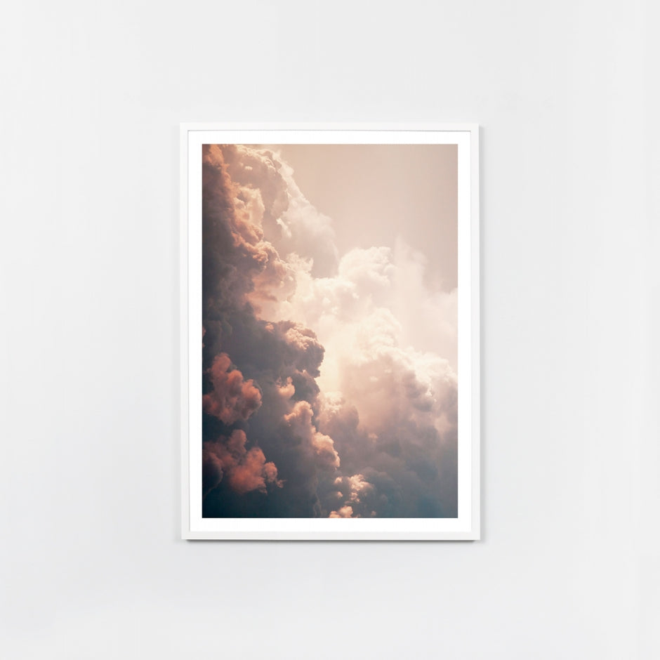 Ex Display - Spring Storm 87cm x 62cm Poster - White Frame Wall Art Warran-Local