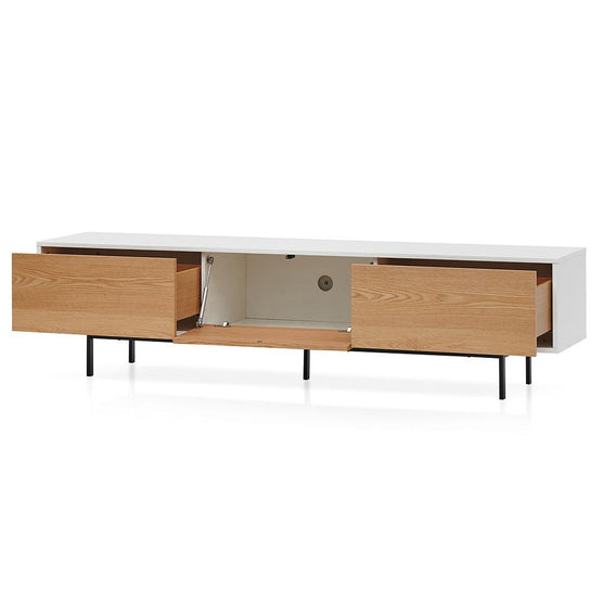 Ex Display - Alto 2m TV Entertainment Unit With Natural Drawers - Black Frame TV/Entertainment Unit Better B-Core   