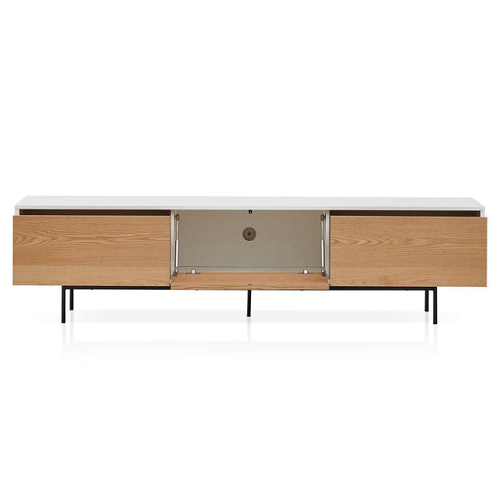 Ex Display - Alto 2m TV Entertainment Unit With Natural Drawers - Black Frame TV/Entertainment Unit Better B-Core   