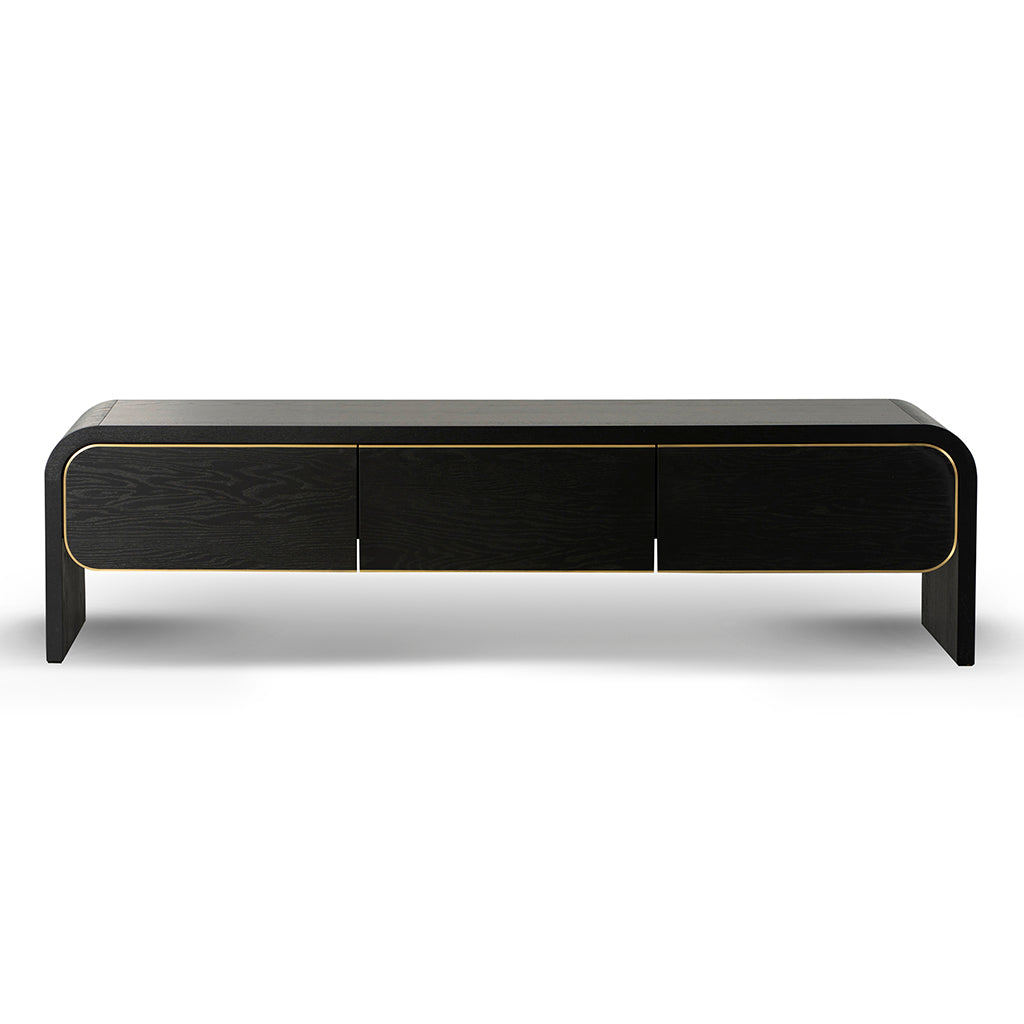 Boran 2m TV Entertainment Unit - Textured Espresso Black TV/Entertainment Unit Valerie-Core   