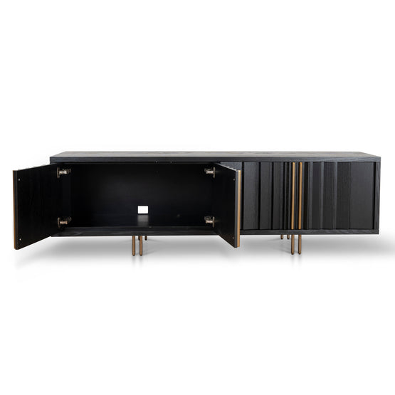 Roshan 2m TV Entertainment Unit - Textured Espresso Black TV/Entertainment Unit Valerie-Core   