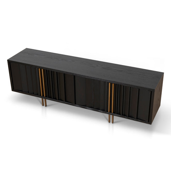 Roshan 2m TV Entertainment Unit - Textured Espresso Black TV/Entertainment Unit Valerie-Core   