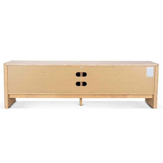 Linden 2.1m Travertine Top TV Entertainment Unit - Creme Ash TV/Entertainment Unit Kodak-Core   