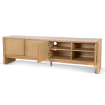 Linden 2.1m Travertine Top TV Entertainment Unit - Creme Ash TV/Entertainment Unit Kodak-Core   