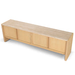 Linden 2.1m Travertine Top TV Entertainment Unit - Creme Ash TV/Entertainment Unit Kodak-Core   