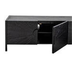 Adaline 2.1m Wooden TV Entertainment Unit - Black TV/Entertainment Unit Nicki-Core   