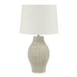 Tato Ceramic Table Lamp - Beige & White Lighting Albi-Local