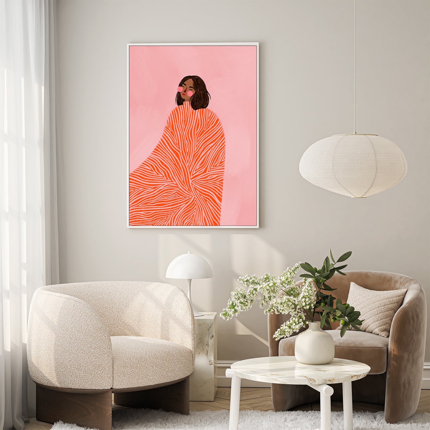 The Woman With The Swirls, By Bea Muller Wall Art Gioia-Local