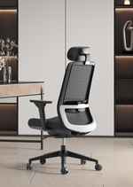 Walther Mesh Office Chair - Cloud Grey with White Base Office Chair LF-Core   