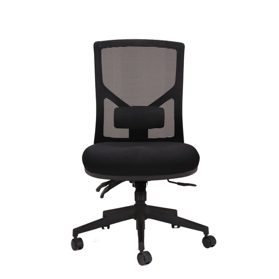 Windy Mesh Back Fabric Office Chair - Black Office Chair Rline-Local   