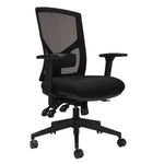 Windy Mesh Back Fabric Office Chair - Black Office Chair Rline-Local   