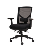 Windy Mesh Back Fabric Office Chair - Black Office Chair Rline-Local   