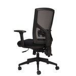 Windy Mesh Back Fabric Office Chair - Black Office Chair Rline-Local   