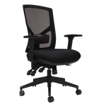 Windy Mesh Back Fabric Office Chair - Black Office Chair Rline-Local   