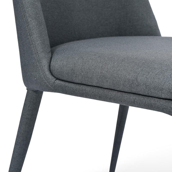 Ex Display - Carter Fabric Dining Chair - Gunmetal Grey Dining Chair Homei-Core   