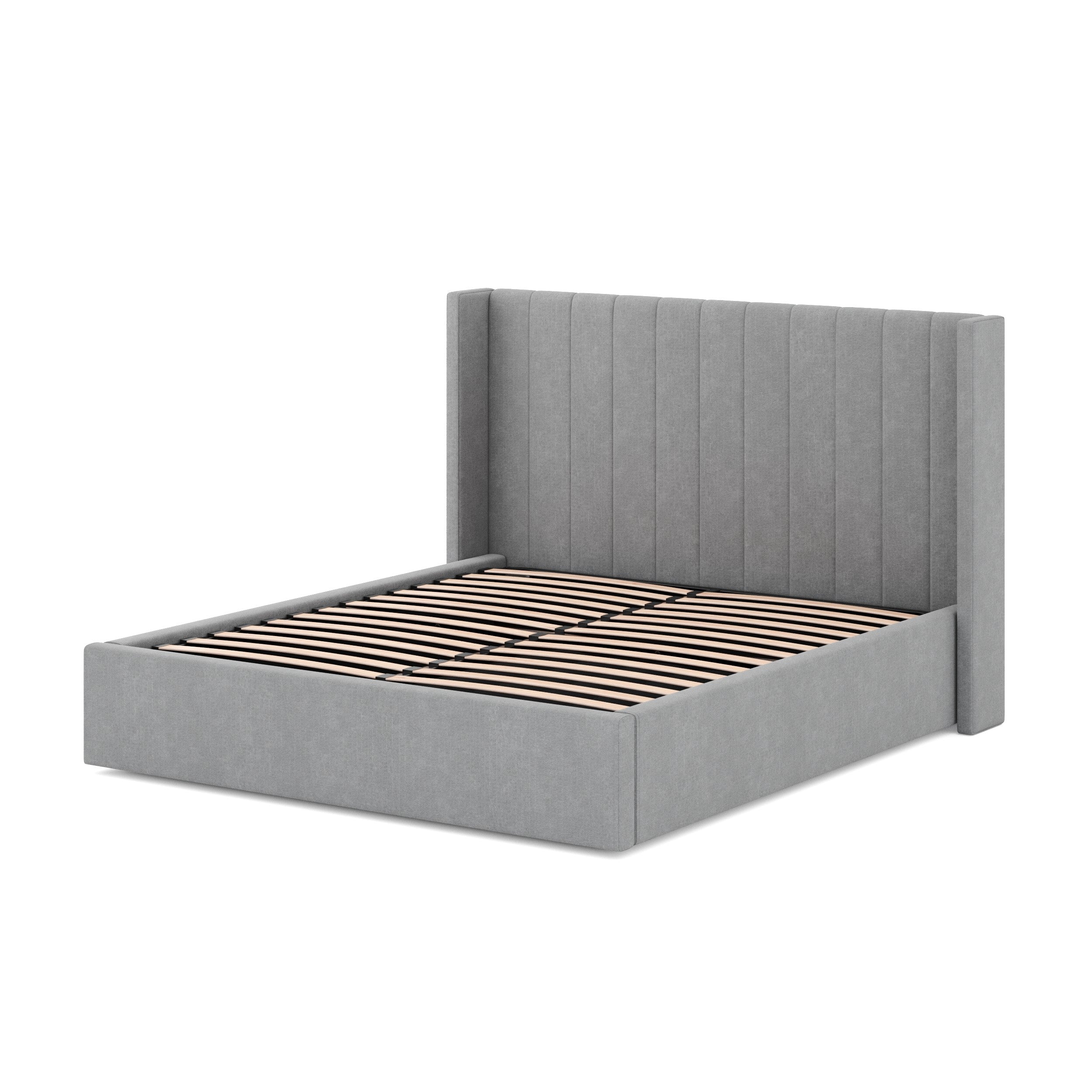 Hillsdale Wide Base King Bed Frame - Flint Grey Bed Frame Ming-Core   