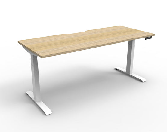 Boost Plus 1.8m Single Sided Workstation - Natural & White Office Desk Rline-Local   