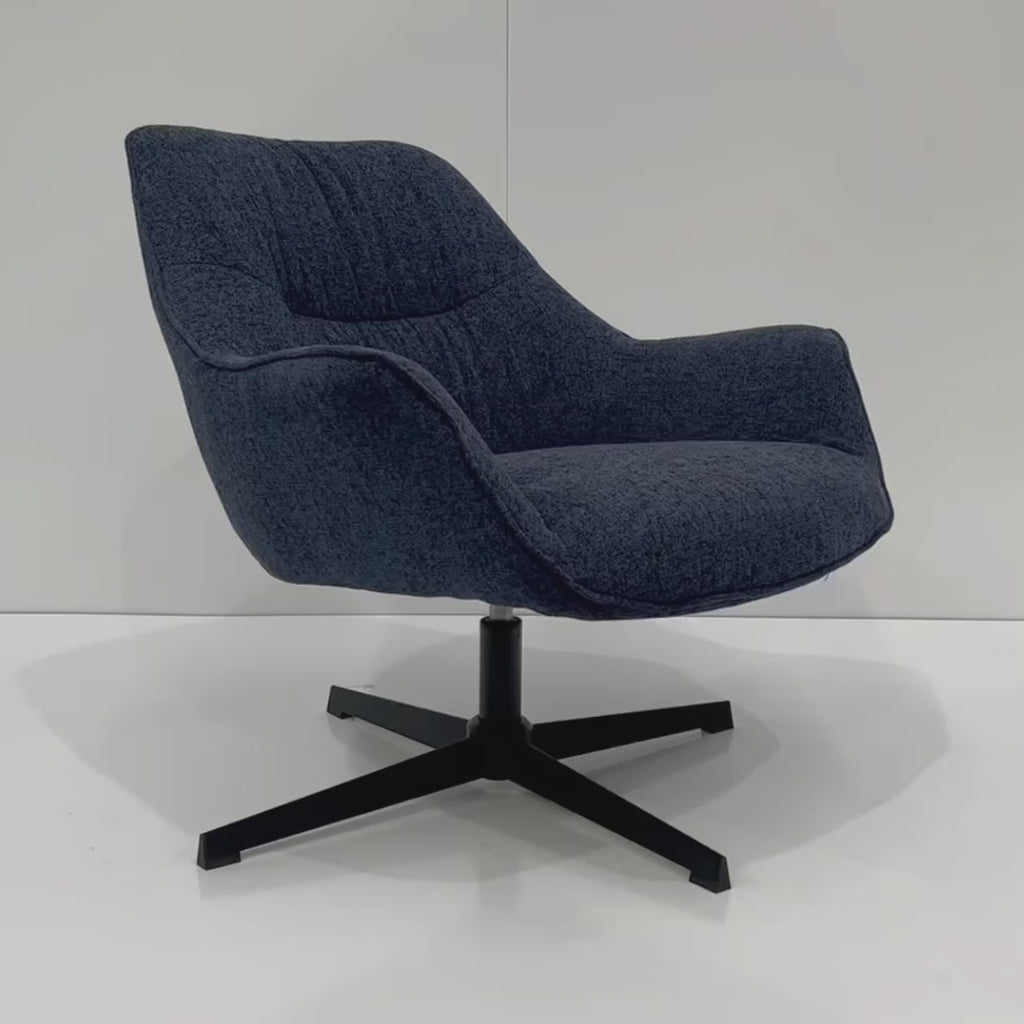 Ex Display - Lamont Lounge Chair - Denim Blue Lounge Chair Sendo-Core