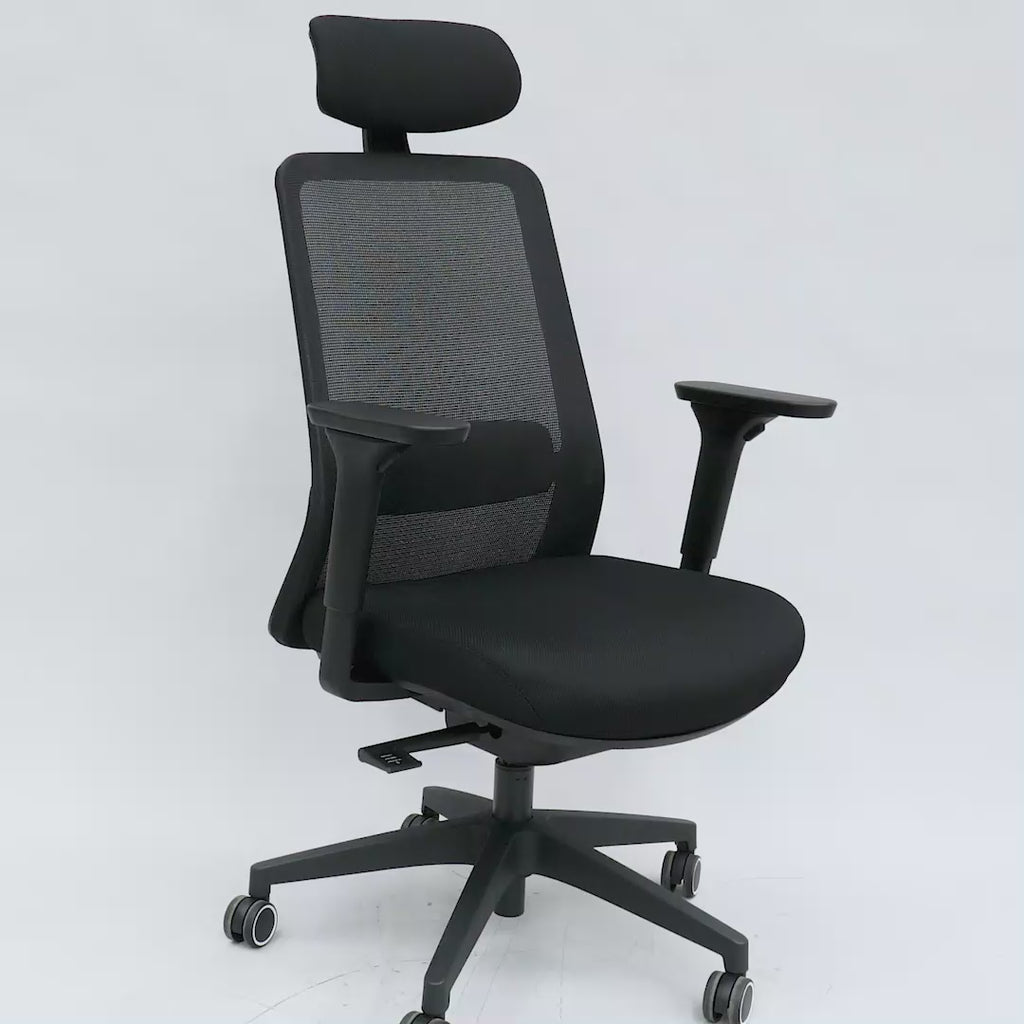 Walther Mesh Office Chair - Full Black Office Chair LF-Core