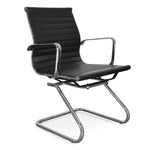 Ex Display - Charlie Visitor Office Chair - Black PU Office Chair Yus Furniture-Core   