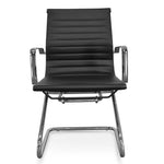 Ex Display - Charlie Visitor Office Chair - Black PU Office Chair Yus Furniture-Core   