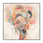 Aria Blossom, By Bella Eve Wall Art Gioia-Local 50x50cm Framed Canvas Black