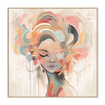 Aria Blossom, By Bella Eve Wall Art Gioia-Local 50x50cm Framed Canvas Oak