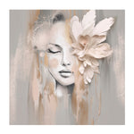 Beige Petal, By Bella Eve Wall Art Gioia-Local 50x50cm Framed Canvas Gold