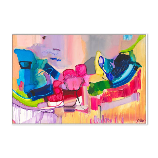 Bold Rhapsody, By Belinda Stone Wall Art Gioia-Local 40x60cm Framed Canvas White