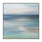 Coastal Dreaming, By Joanne Barnes Wall Art Gioia-Local 50x50cm Framed Canvas Black