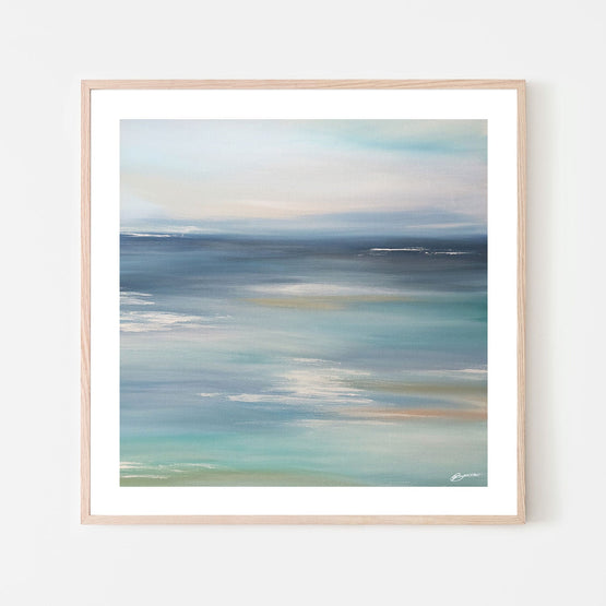 Coastal Dreaming, By Joanne Barnes Wall Art Gioia-Local 50x50cm Framed Poster Black