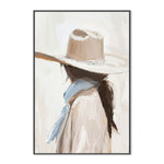 Cowgirl, By Lady Hana Wall Art Gioia-Local 40x60cm Framed Canvas Black