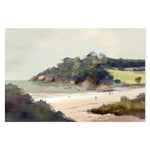 Devon Beach, By Dan Hobday Wall Art Gioia-Local 40x60cm Framed Canvas Gold