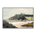 Devon Beach, By Dan Hobday Wall Art Gioia-Local 40x60cm Framed Canvas Black