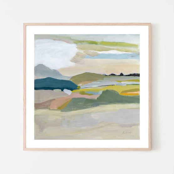 Foraging In The Spring, By Pamela Munger Wall Art Gioia-Local 50x50cm Framed Poster Black