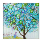 I am Peace, by Sylvie Demers Wall Art Gioia-Local 50x50cm Framed Canvas Oak