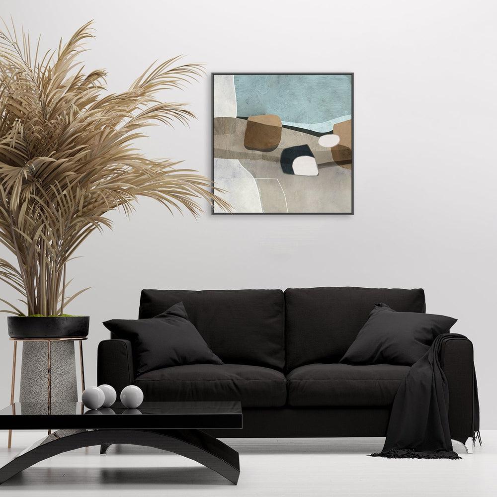 Ex Display - Kindly So by Roberto Moro Art 90cm x 90cm Framed Canvas - Black Frame Wall Art Gioia-Local