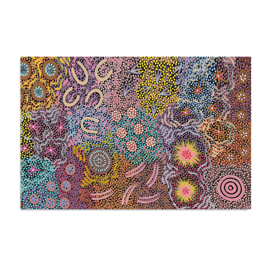 My Great Great Grandmothers Land, Style C, By Azeza Possum Wall Art Gioia-Local 40x60cm Gold 