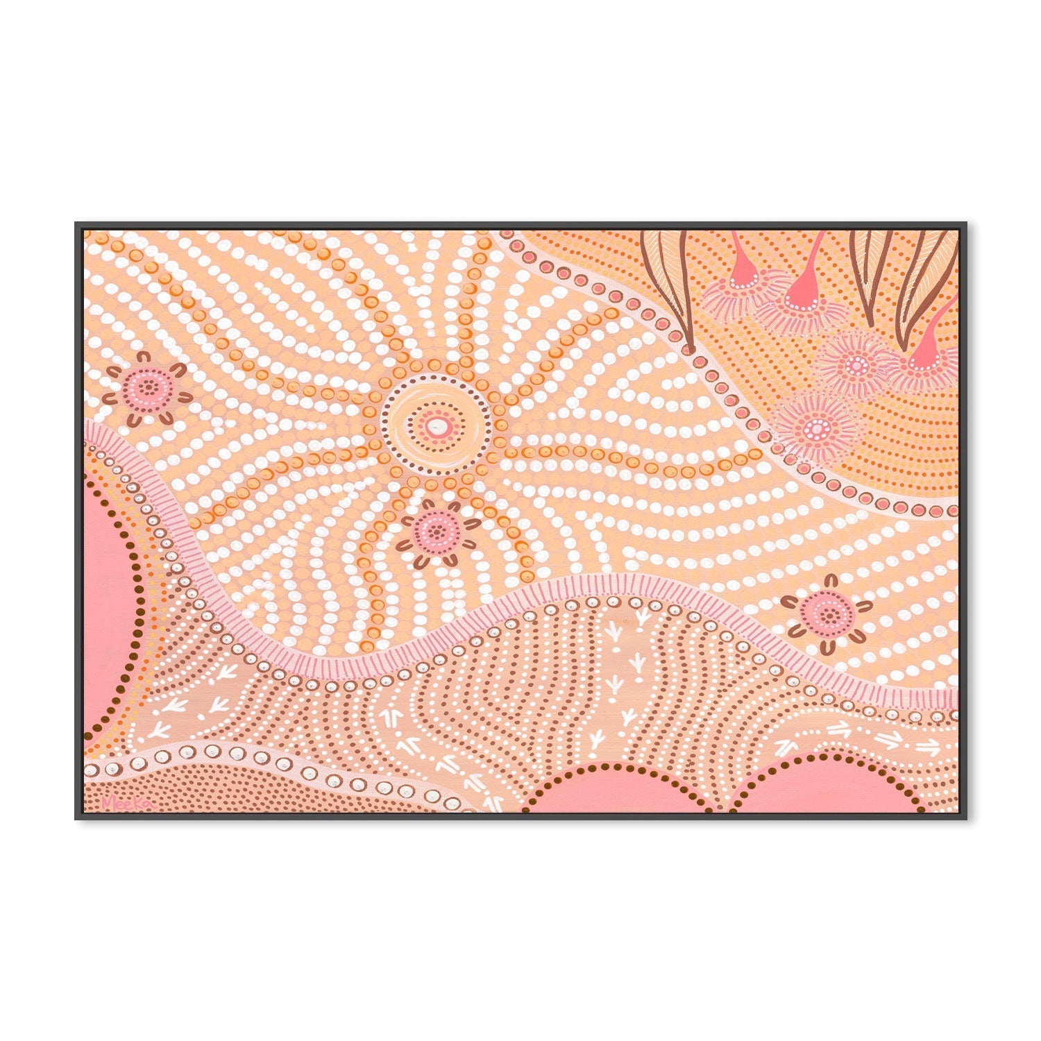 Our Mother The Sun, By Domica Hill Wall Art Gioia-Local 40x60cm Framed Canvas Black