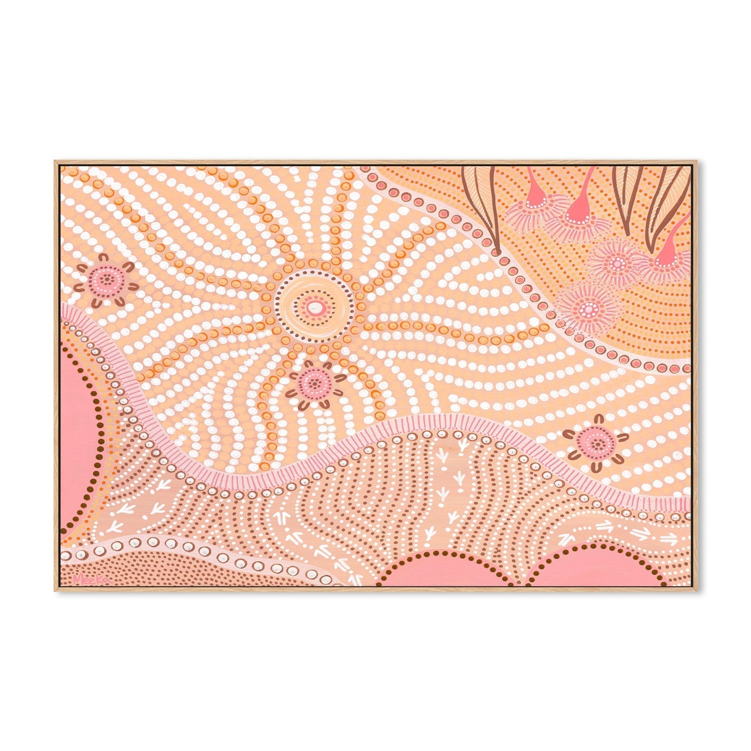 Our Mother The Sun, By Domica Hill Wall Art Gioia-Local 40x60cm Framed Canvas Oak