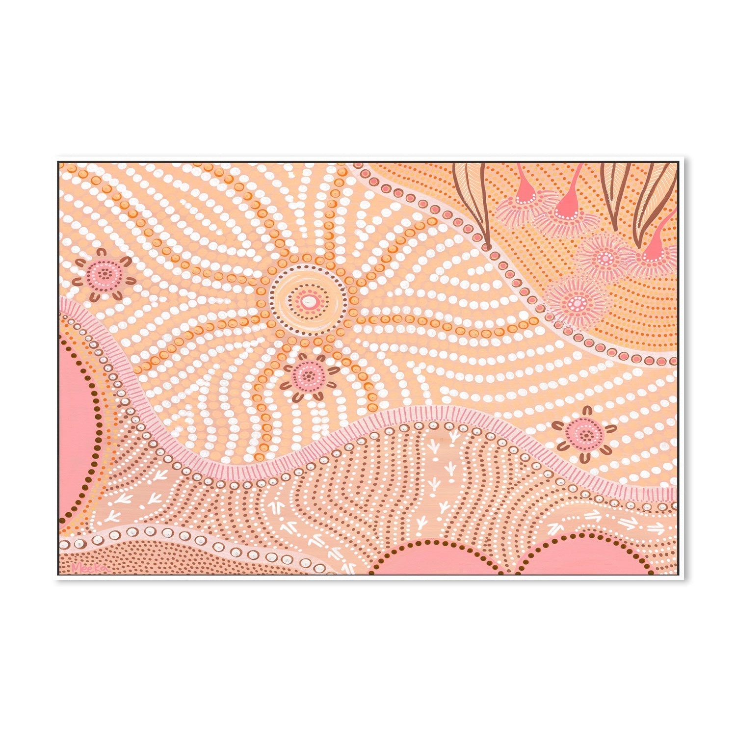 Our Mother The Sun, By Domica Hill Wall Art Gioia-Local 40x60cm Framed Canvas White