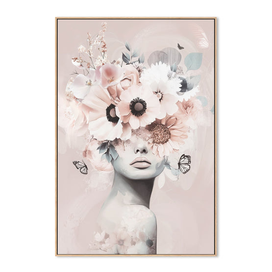 Pink Petal Veil, By Bella Eve Wall Art Gioia-Local 40x60cm Framed Canvas Oak