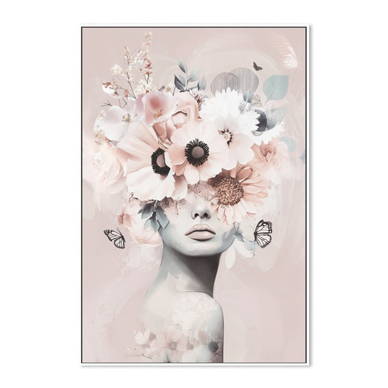 Pink Petal Veil, By Bella Eve Wall Art Gioia-Local 40x60cm Framed Canvas White