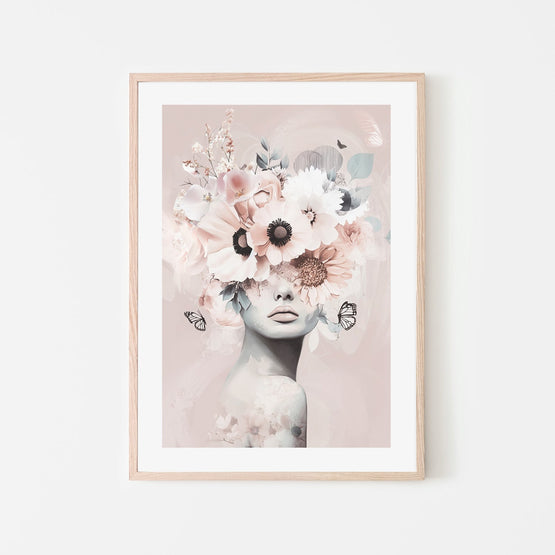 Pink Petal Veil, By Bella Eve Wall Art Gioia-Local 40x60cm Framed Poster Black