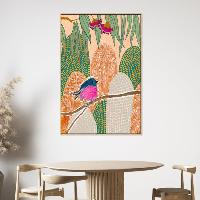 Pink Robin, By Domica Hill Wall Art Gioia-Local