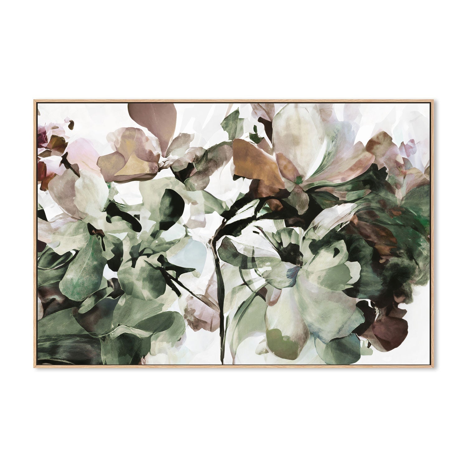 Pistachio Hydrangea, By Dear Musketeer Studio Wall Art Gioia-Local 40x60cm Framed Canvas Oak