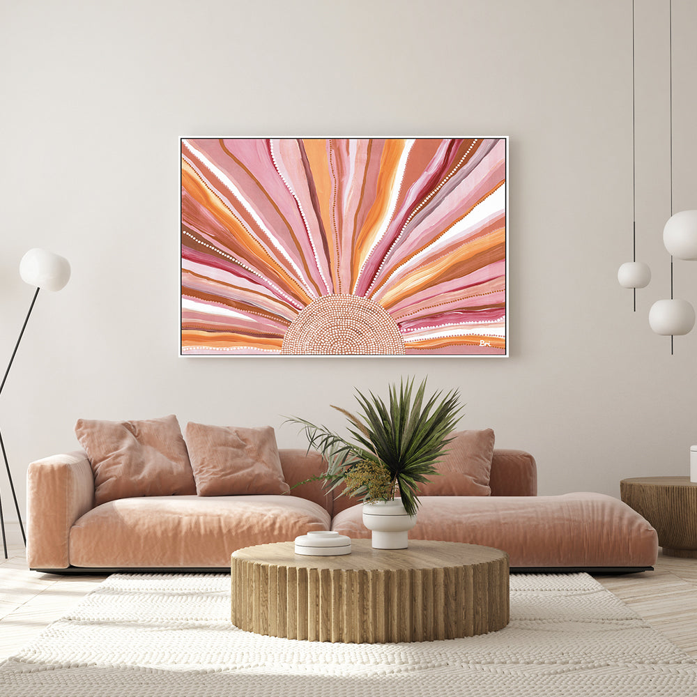 Rising Sun, Bold Earthly Tones, By Bri Chelman Wall Art Gioia-Local