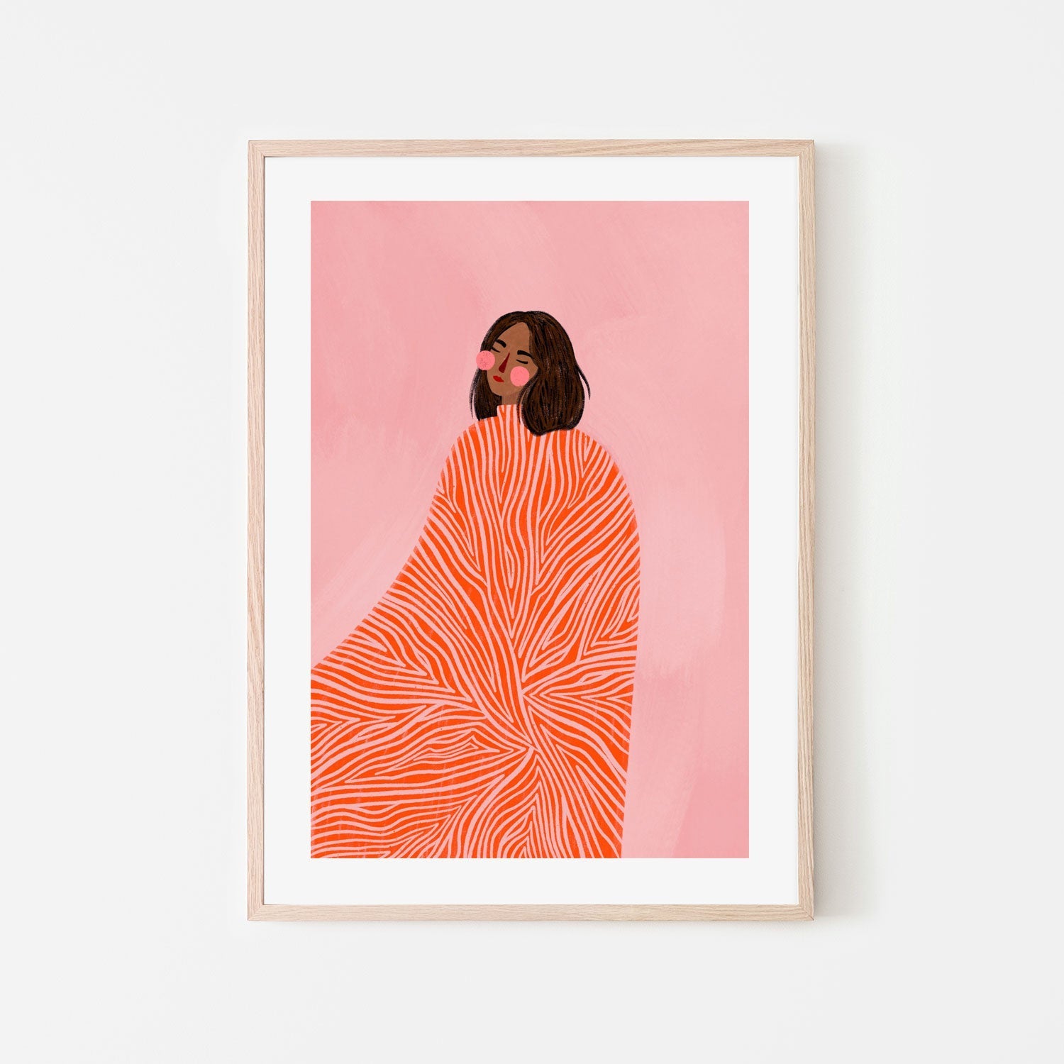 The Woman With The Swirls, By Bea Muller Wall Art Gioia-Local 40x60cm Framed Poster Black